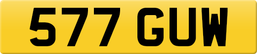 577 GUW private number plate